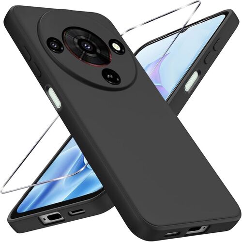 F�r ZTE Blade A76 5G Schutz Handy Silikon H�lle Tasche TPU 9H Hart Glas AUSWAHL 