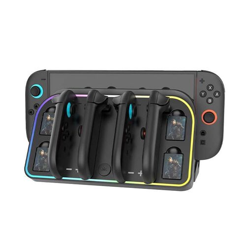 F�r Nintendo Switch 2 Joy-Con Wandladestation mit RGB Beleuchtung