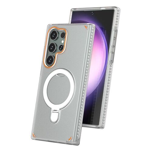 F�r Samsung Galaxy S25 Ultra 5G MagSafe Ringhalter H�lle Transparent