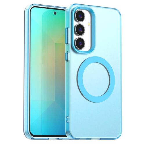 F�r Samsung Galaxy S25 FE 5G Candy Design Magsafe Hybrid H�lle Blau