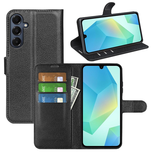 F�r Samsung Galaxy A17 5G / 4G Kunstleder Book Wallet H�lle Schwarz