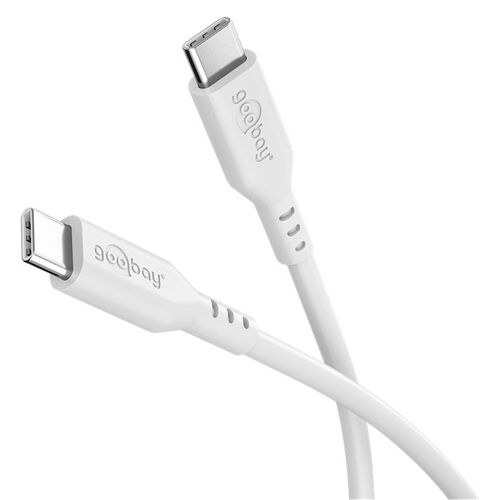 Goobay USB-C Silikonkabel 1,5 m Lade- und Datenkabel Wei