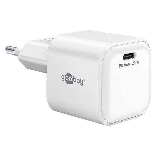 Goobay USB-C PD GaN Schnellladegert Nano 20 W Wei