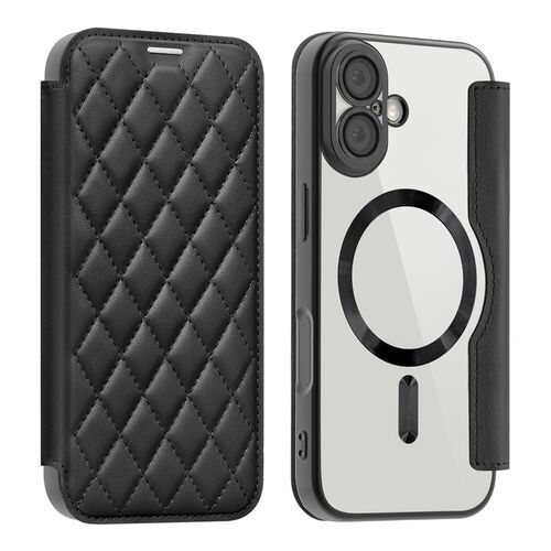 F�r Apple iPhone 17 Magsafe RFID Schutz 360 Kunstleder H�lle Schwarz