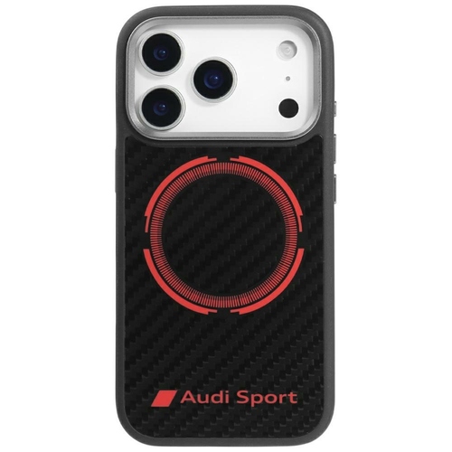 Audi RSQ Carbon Fiber Red Apple iPhone 17 Pro MagSafe H�lle Schwarz