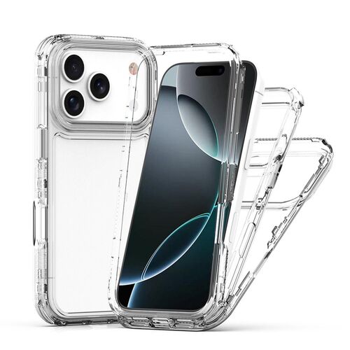 F�r Apple iPhone 17 Pro TPU / Acryl Hybrid Schutz H�lle Transparent