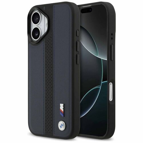 BMW Apple M Perforated Stripe Logo MagSafe iPhone 17 Schutzh�lle Blau