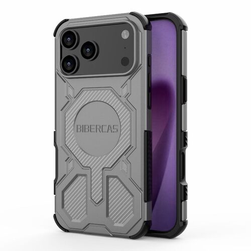 F�r Apple iPhone 17 Pro Max BIBERCAS Color Series MagSafe H�lle Grau