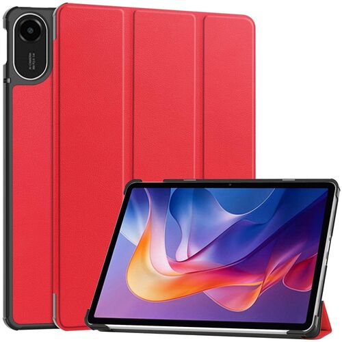 F�r Xiaomi Redmi Pad 2 4G 11 Zoll 2025 3folt Wake UP Smart Tasche Rot