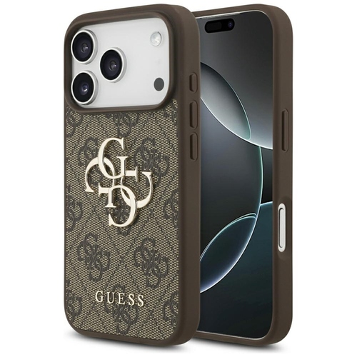 Guess Apple iPhone 17 Pro 4G Big Logo Schutzh�lle Case Cover Braun
