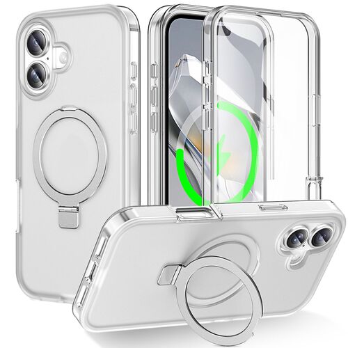 F�r Apple iPhone 17 Skin Feel MagSafe Ring Halter H�lle Transparent