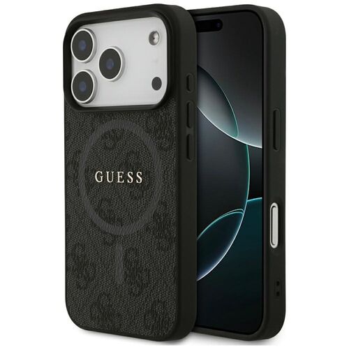 Guess Apple iPhone 17 Pro 4G Ring Classic Logo MagSafe H�lle Schwarz