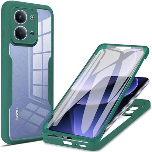 F�r Xiaomi Redmi 15C 5G / 4G Full Body 360 Grad Acryl TPU H�lle Gr�n