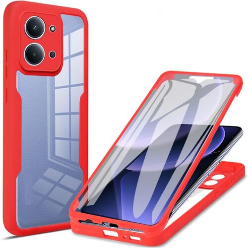 F�r Xiaomi Redmi 15C 5G / 4G Full Body 360 Grad Acryl TPU H�lle Rot