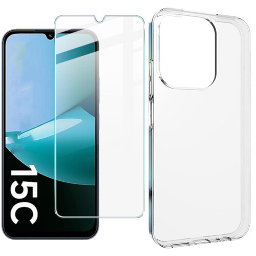 H�lle f�r Xiaomi Redmi 15C 5G / 4G Handy Silikon Tasche TPU 9H Hart Glas AUSWAHL 