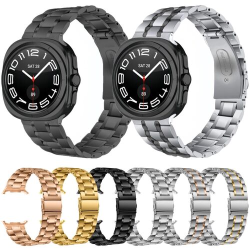 F�r Samsung Galaxy Watch 8 / 8 Classic Five Bead Edelstahl Ersatz Watch Armband