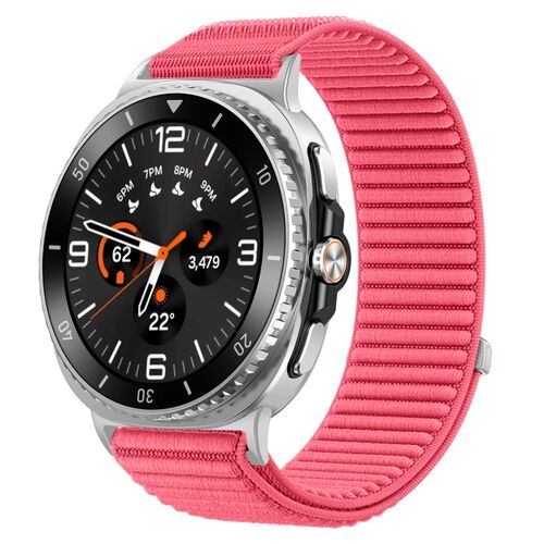 F�r Samsung Galaxy Watch 8 / 8 Classic Klettverschluss Armband Pink