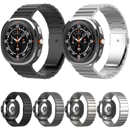 F�r Samsung Galaxy Watch 8 / 8 Classic Premium Titan Butterfly Schlie�e Armband