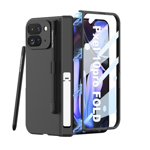 F�r Google Pixel 10 Pro Fold GKK Magnetische H�lle mit Stift Schwarz