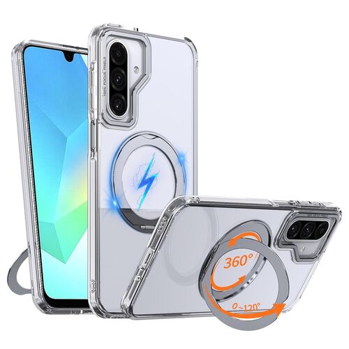 F�r Samsung Galaxy A17 5G / 4G MagSafe Metall Ring H�lle Transparent