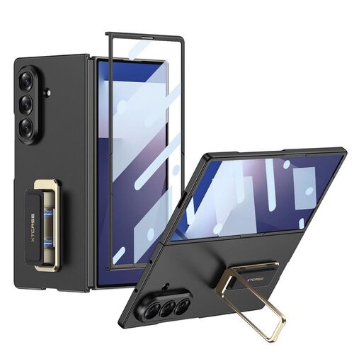 F�r Samsung Galaxy Z Fold7 GKK Ultra D�nne H�lle Drehst�nder Schwarz