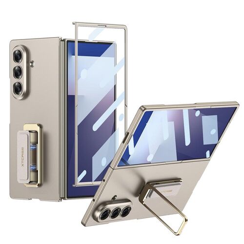 F�r Samsung Galaxy Z Fold7 GKK Ultra D�nne H�lle mit Drehst�nder Titan