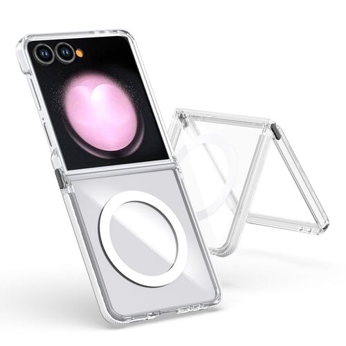 F�r Samsung Galaxy Z Flip7 Dual Color TPU MagSafe H�lle Transparent