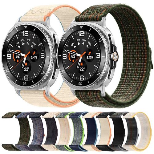 F�r Samsung Galaxy Watch 8 / 8 Classic Nylon Design Armband mit Klettverschluss