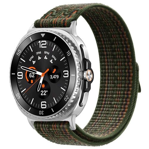 F�r Samsung Galaxy Watch 8 / 8 Classic Nylon Design Armband mit Klettverschluss 