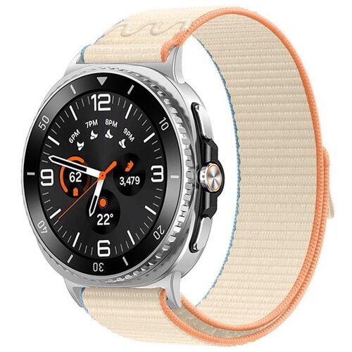 F�r Samsung Galaxy Watch 8 / 8 Classic Nylon Design Armband mit Klettverschluss 