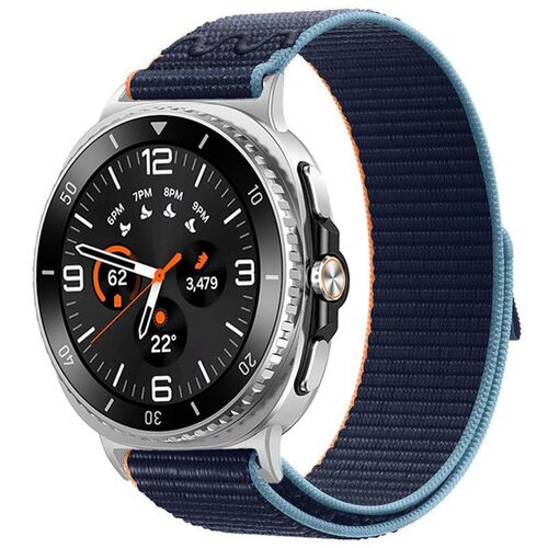 F�r Samsung Galaxy Watch 8 / 8 Classic Nylon Design Armband mit Klettverschluss 