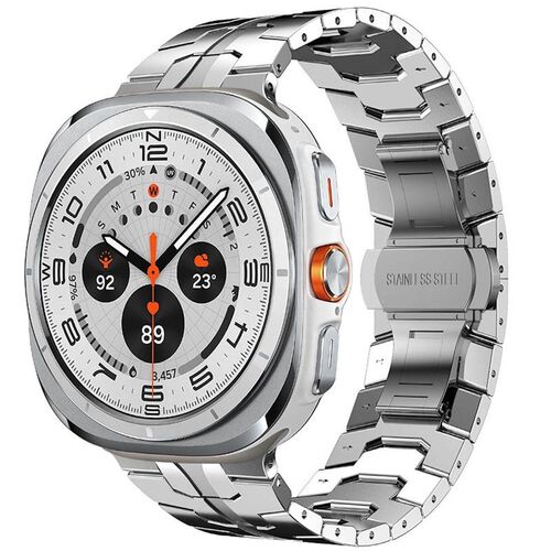 F�r Samsung Galaxy Watch 8 / 8 Classic Edelstahl Armband mit Butterfly-Schlie�e 