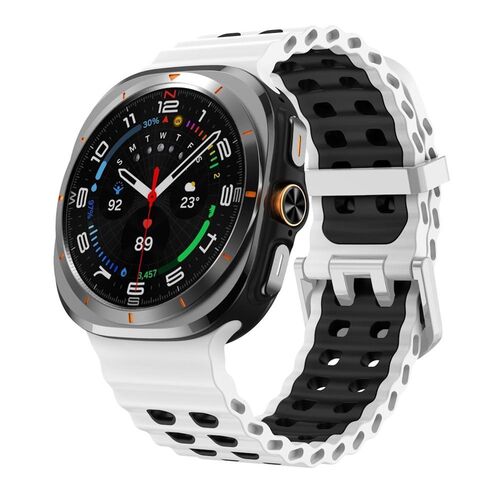 F�r Samsung Galaxy Watch Ultra / Ultra 2025 Two Color Silikon Armband