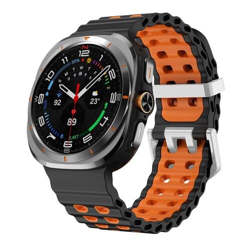 F�r Samsung Galaxy Watch Ultra / Ultra 2025 Two Color Silikon Armband