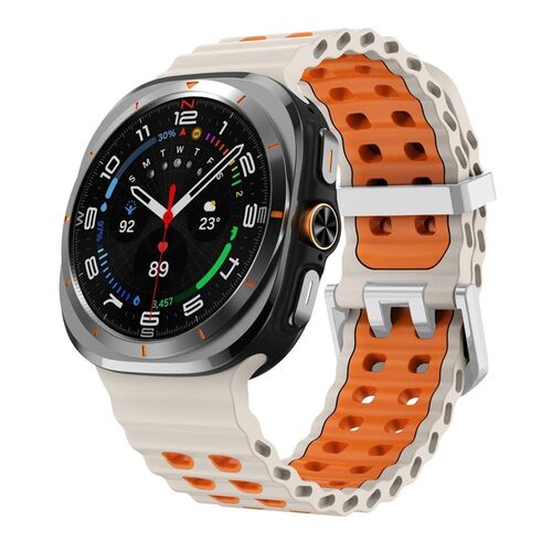 F�r Samsung Galaxy Watch Ultra / Ultra 2025 Two Color Silikon Armband