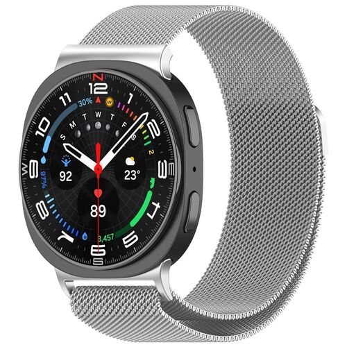 F�r Samsung Galaxy Watch 8 / 8 Classic Milan Magnet Armband Silber