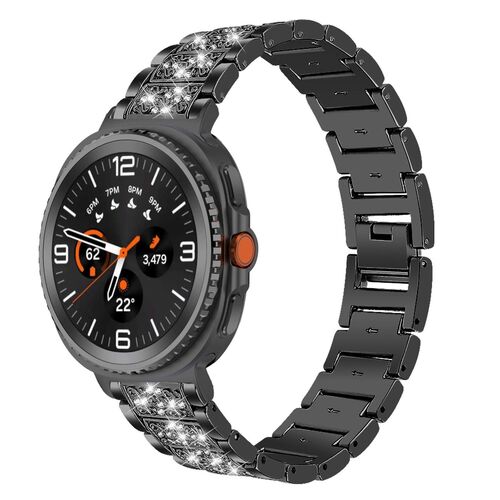 F�r Samsung Galaxy Watch 8 / 8 Classic Armband Diamant Design Schwarz