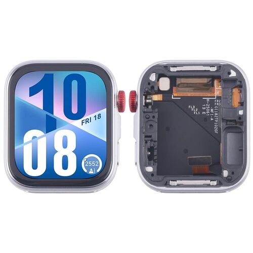 F�r Huawei Watch Fit 4 LCD Display Ersatzteil mit Rahmen Rot Reparatur