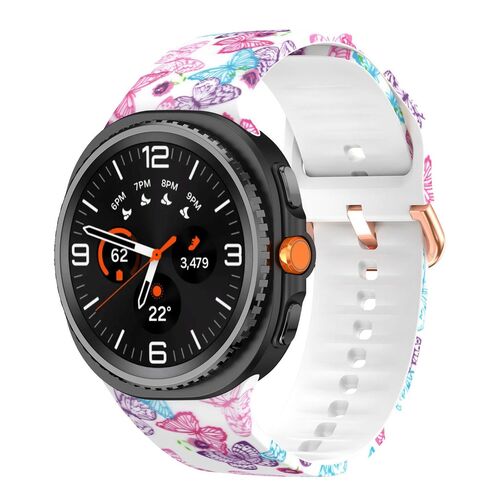 Silikon Armband f�r Samsung Galaxy Watch 8 40mm 44mm Classic 46mm Print Motiv 
