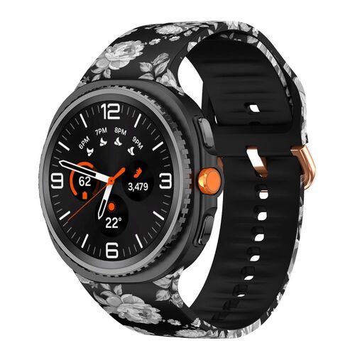 Silikon Armband f�r Samsung Galaxy Watch 8 40mm 44mm Classic 46mm Print Motiv 