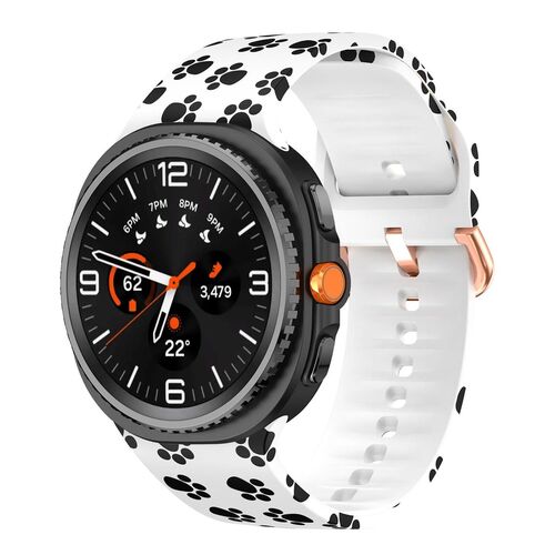 Silikon Armband f�r Samsung Galaxy Watch 8 40mm 44mm Classic 46mm Print Motiv 