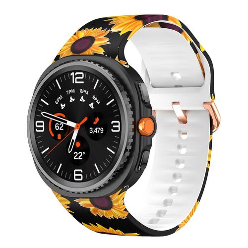 Silikon Armband f�r Samsung Galaxy Watch 8 40mm 44mm Classic 46mm Print Motiv 