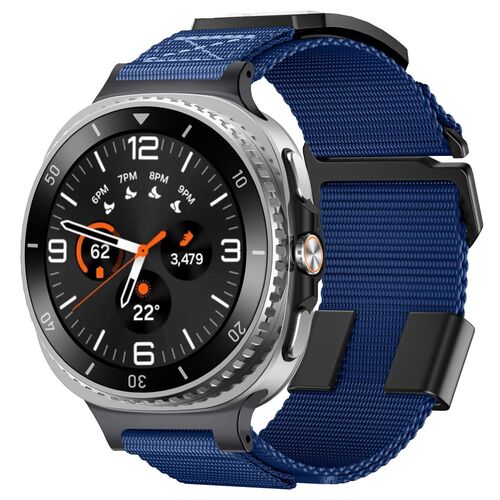 F�r Samsung Galaxy Watch 8 / 8 Classic Nylon Sport Armband Blau