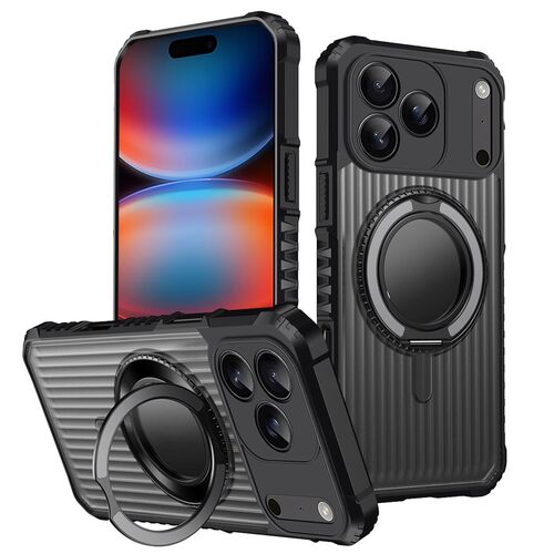 MagSafe H�lle f�r iPhone 17 Air Pro Max 360 Grad Ring Halter und Kameraschutz 