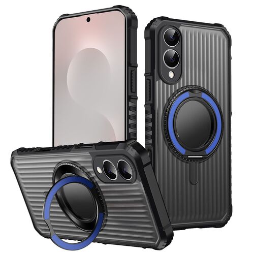 F�r Samsung Galaxy S25 FE MagSafe 360 Grad Ring Halter H�lle Blau