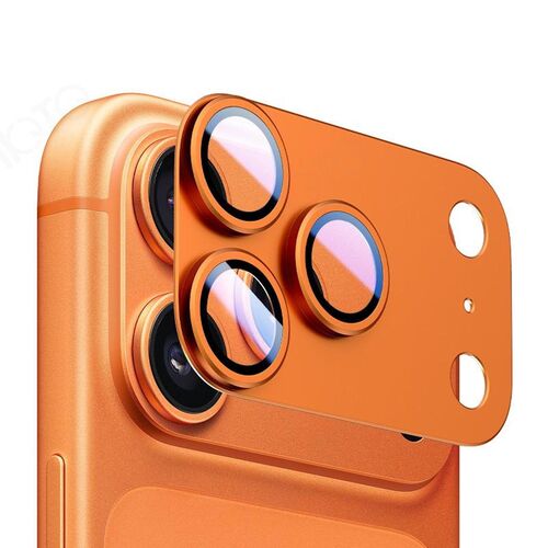 F�r Apple iPhone 17 Pro Kamera Full Schutzring Aluminium Orange