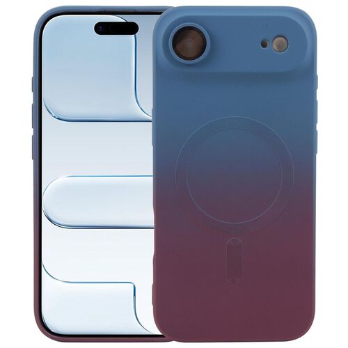 F�r Apple iPhone 17 Air Silikon MagSafe H�lle Farbverlauf Linsenschutz