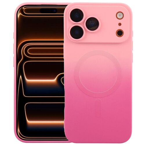 F�r Apple iPhone 17 Pro Silikon MagSafe H�lle Farbverlauf Linsenschutz