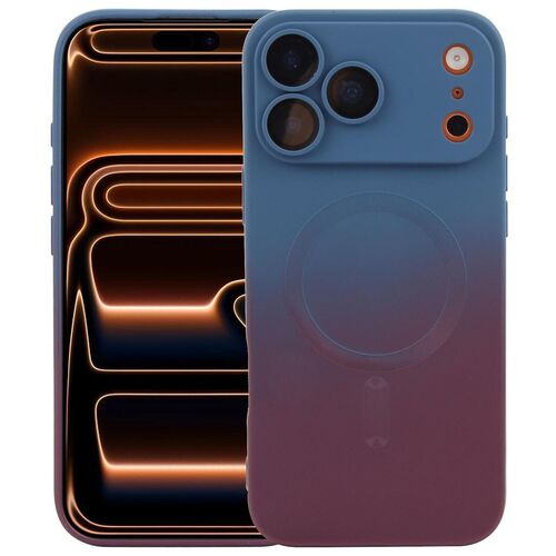 F�r Apple iPhone 17 Pro Silikon MagSafe H�lle Farbverlauf Linsenschutz