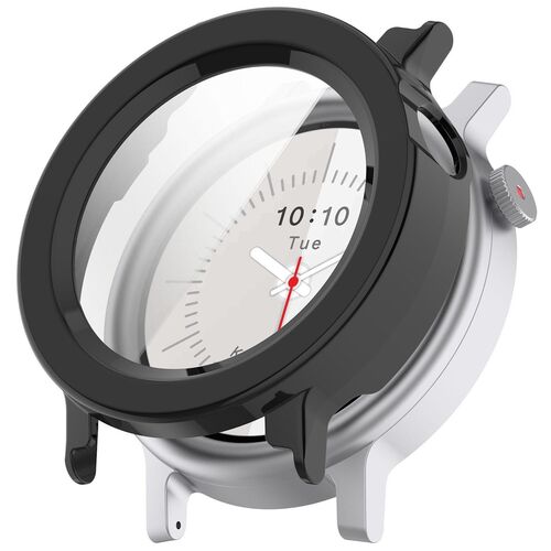 F�r CMF Watch 3 Pro Kunststoff H�lle + Tempered 9H Hart Glas Schwarz